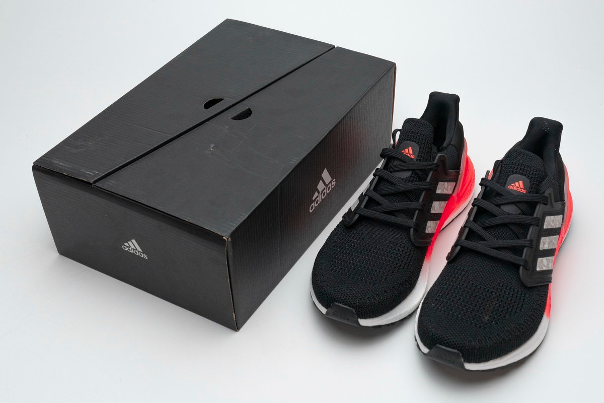Adidas Ultra Boost 20 Core Black Signal Coral EG0756 - Image 2