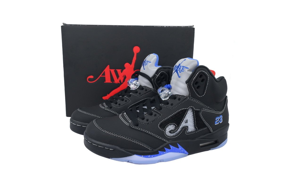 Awake NY x Air Jordan 5 Retro 'Black Racer Blue' DV4982-004 - Image 8