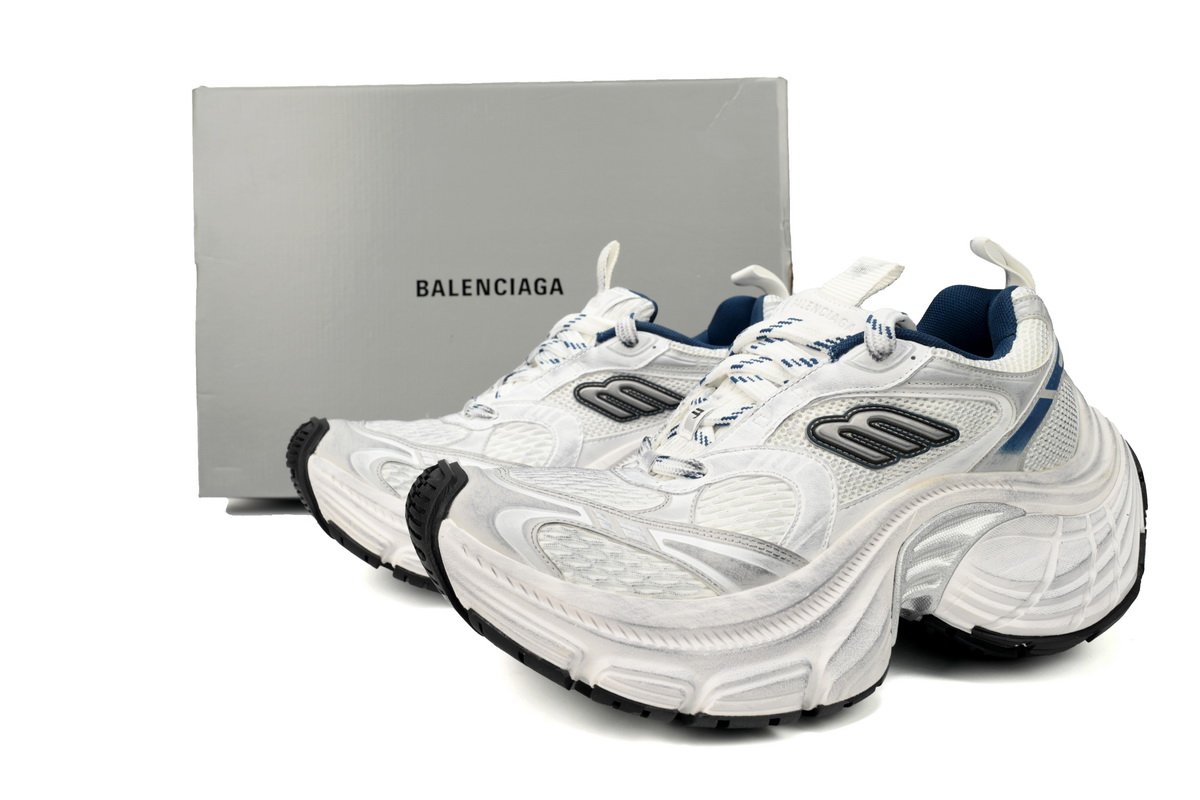 Balenciaga 10 XL White Gray and Blue 784342 W2MV2 1219 - Image 2