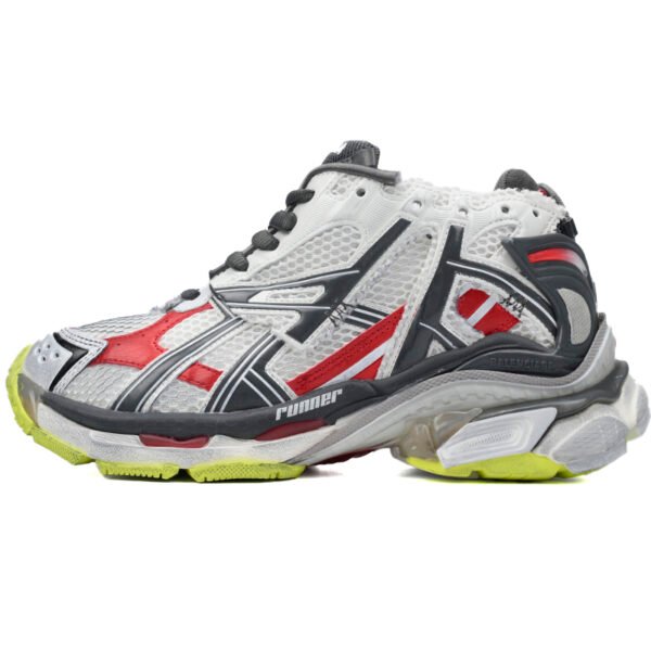 Balenciaga Runner White Black and Red 677402 W3RB2 9167