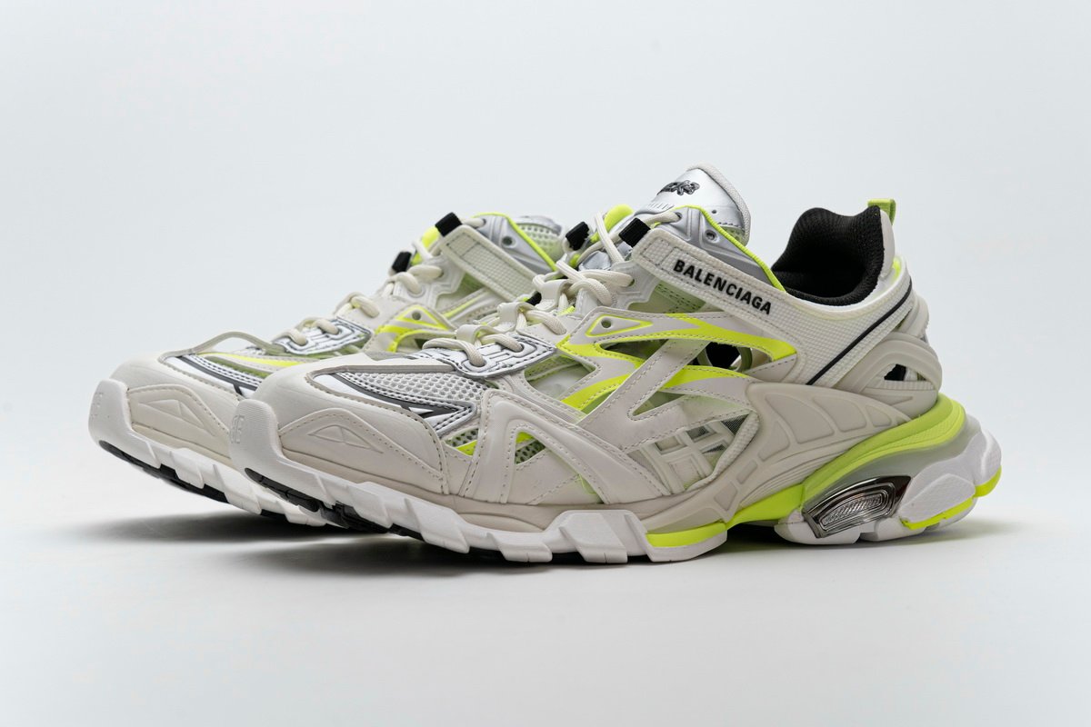 Balenciaga Track 2 Sneaker White Fluo Yellow 568515 W2ON3 9073 - Image 6