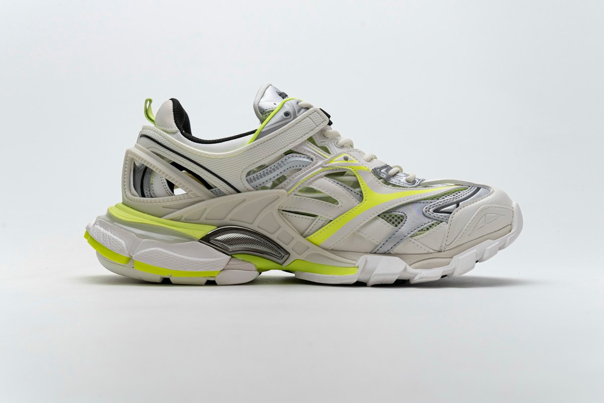 Balenciaga Track 2 Sneaker White Fluo Yellow 568515 W2ON3 9073 - Image 3