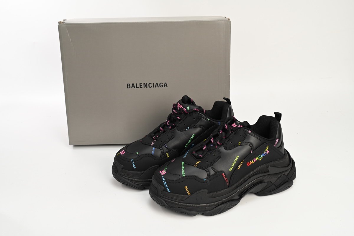 Balenciaga Triple S Letter Colorful 524039 W2FA1 1210 - Image 2