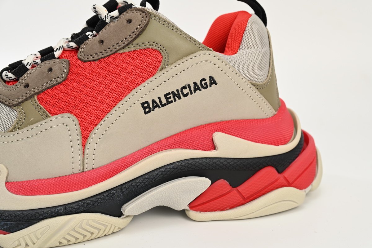 Balenciaga Triple S Red White Dark Grey 541624 W06E2 1863 - Image 9