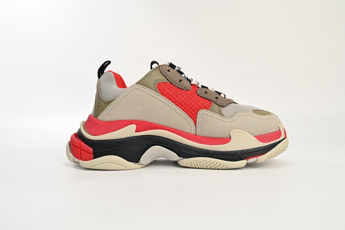 Balenciaga Triple S Red White Dark Grey 541624 W06E2 1863 - Image 6