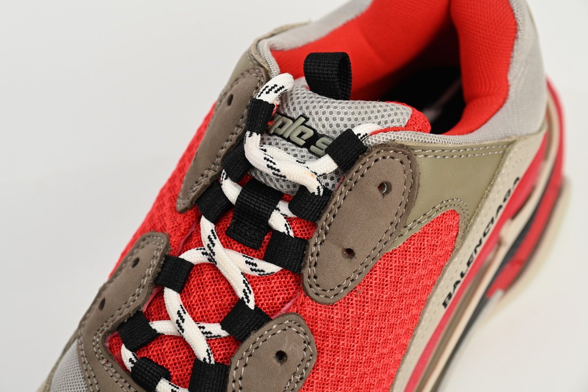 Balenciaga Triple S Red White Dark Grey 541624 W06E2 1863 - Image 8