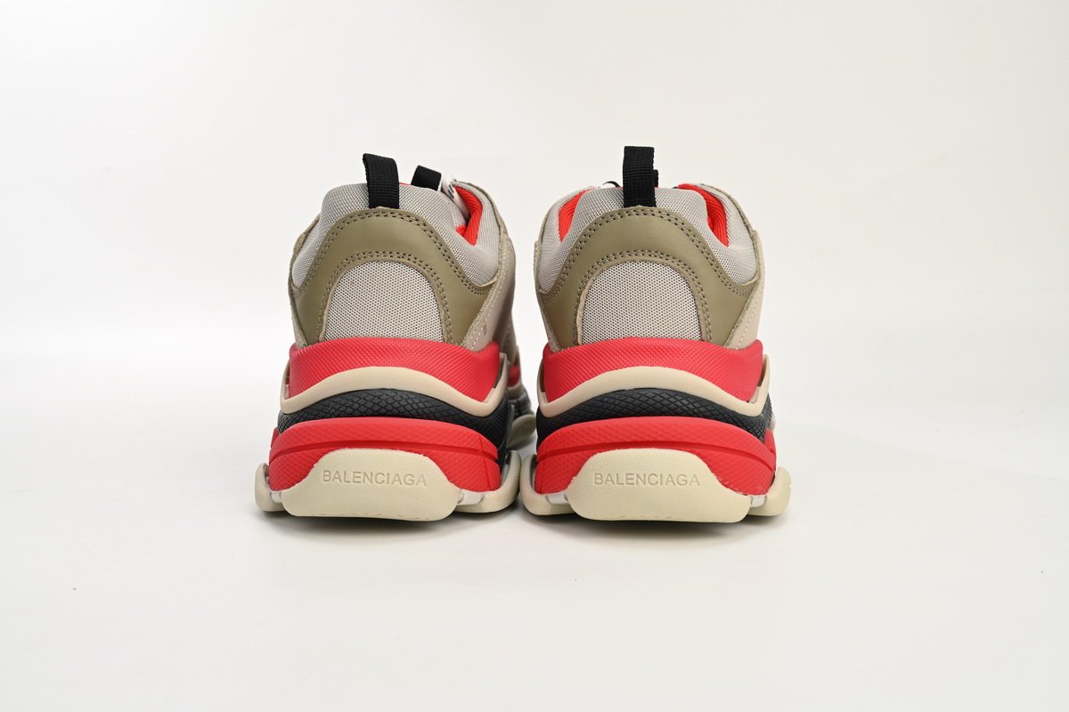 Balenciaga Triple S Red White Dark Grey 541624 W06E2 1863 - Image 4