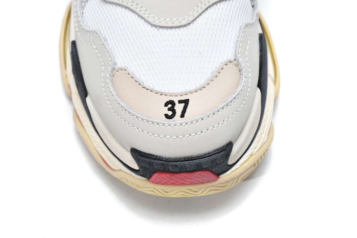Balenciaga Triple S White Dark Grey Red 524037 W09E1 9000 - Image 9