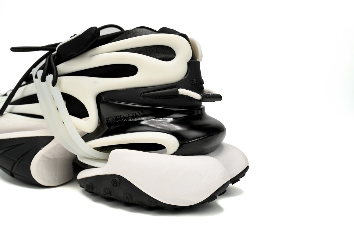 BALMAIN Multikolor Buty sportowe Black And White YM1VJ309 - Image 8