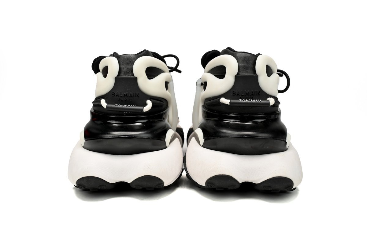 BALMAIN Multikolor Buty sportowe Black And White YM1VJ309 - Image 4