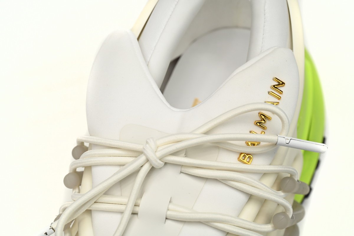 BALMAIN Multikolor Buty sportowe Black white and green YM1VJ309 - Image 8