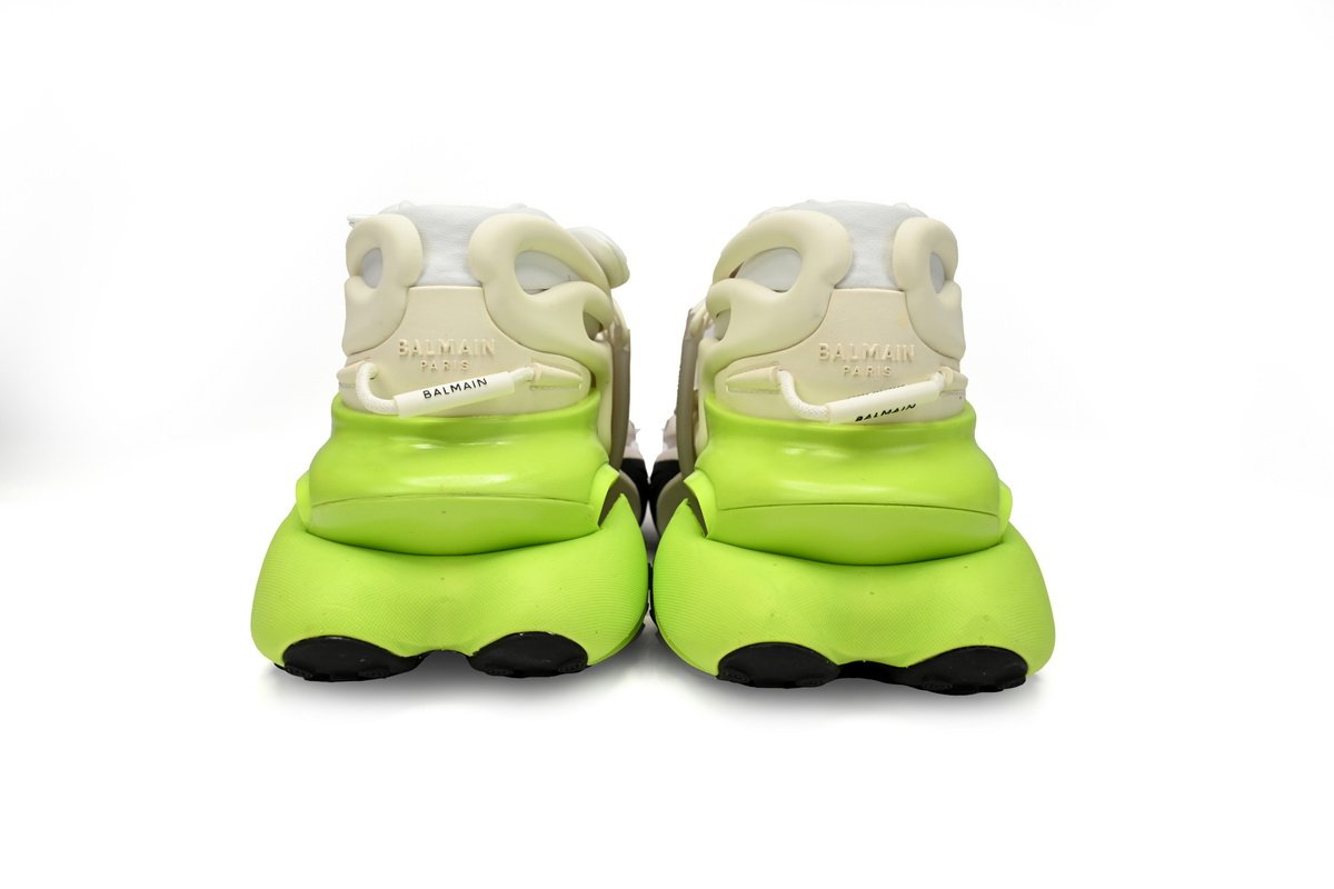BALMAIN Multikolor Buty sportowe Black white and green YM1VJ309 - Image 4