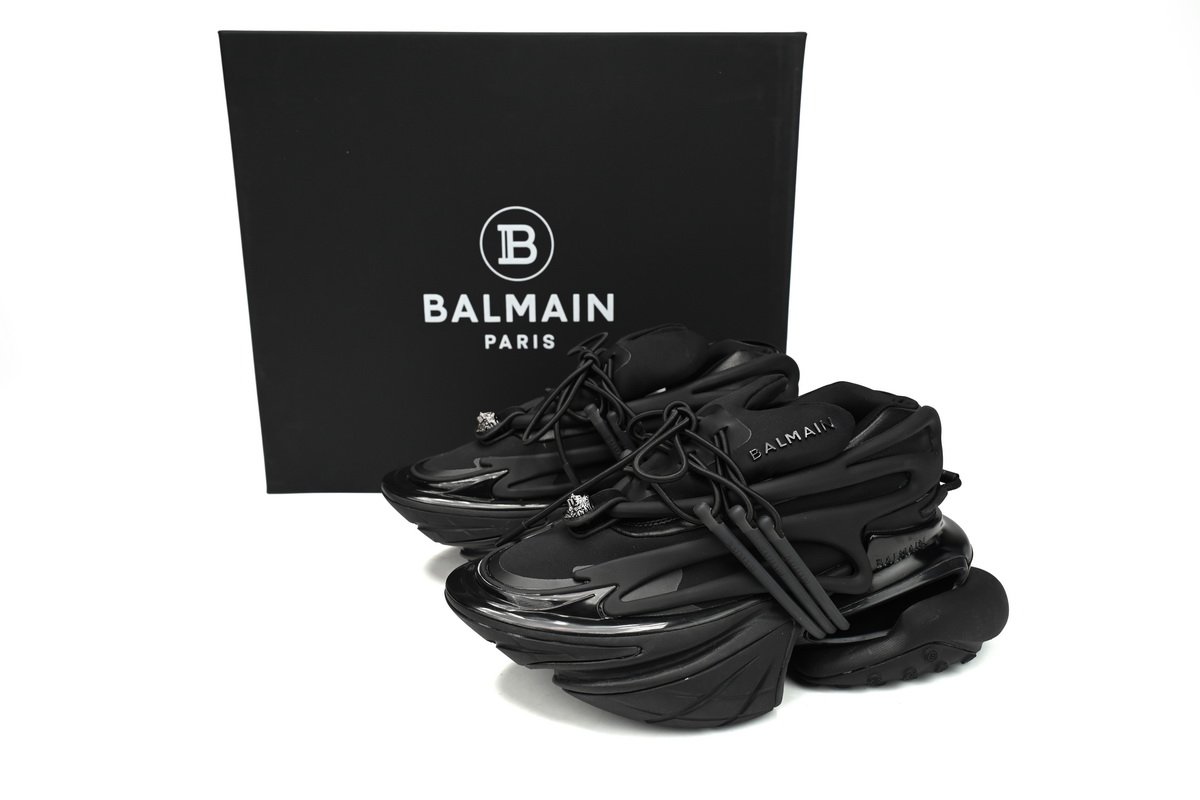 BALMAIN Multikolor Buty sportowe Black YM1VJ309 - Image 2