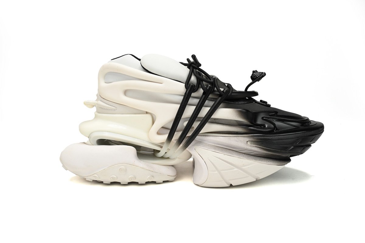 BALMAIN Multikolor Buty sportowe White and Black YM1VJ309 - Image 6