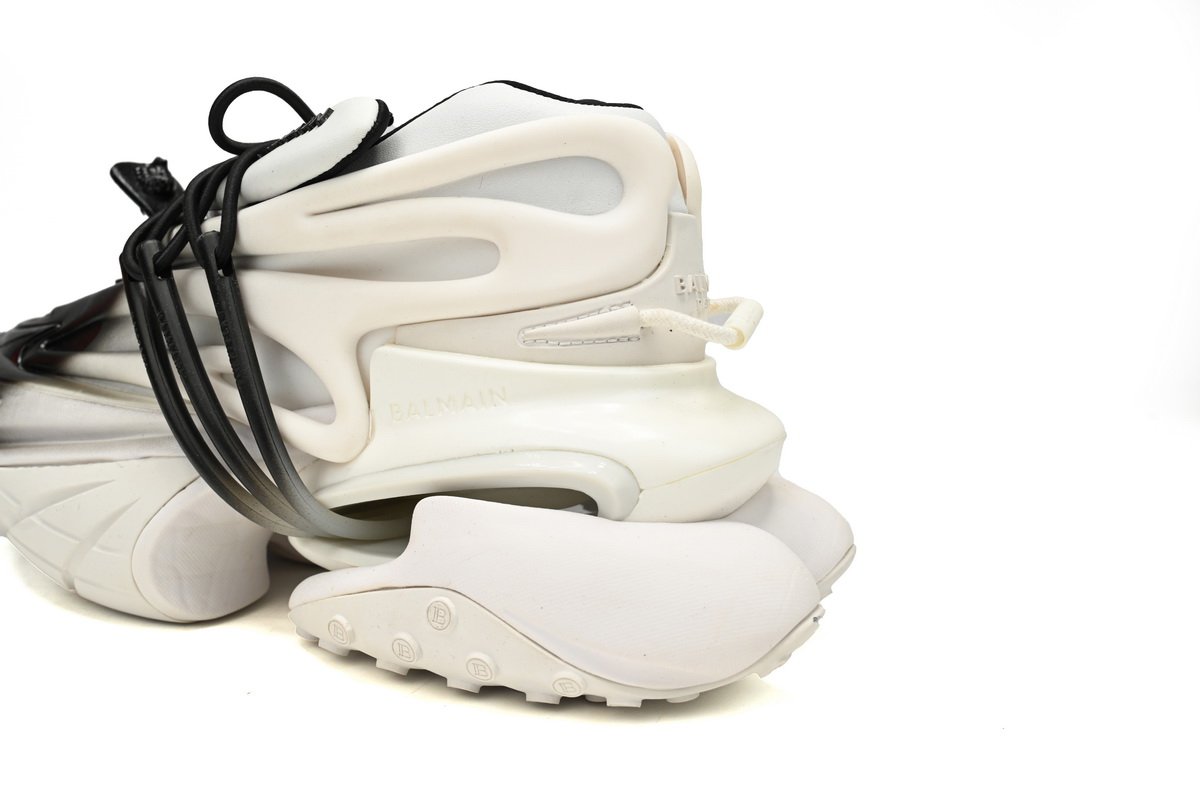 BALMAIN Multikolor Buty sportowe White and Black YM1VJ309 - Image 9