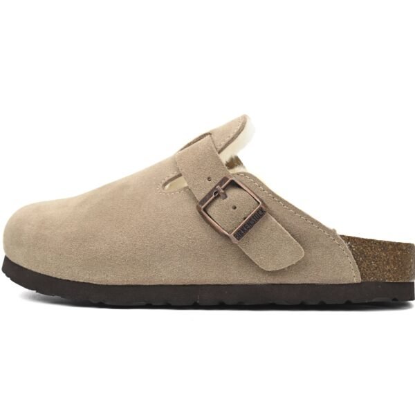 Birkenstock Boston Shearling Coin Suede Stone 6745673