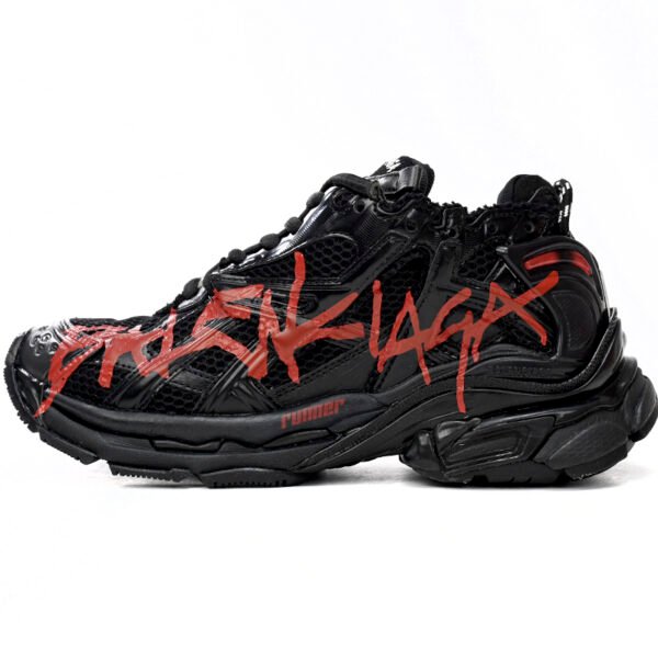 Balenciaga Runner Black And Red Characters 677402 W3RB1 0102
