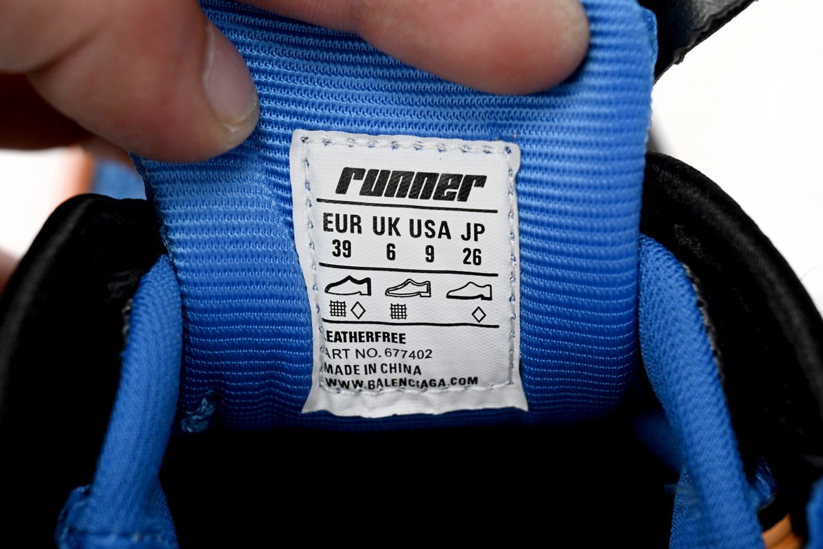 Balenciaga Runner Blue Yellow Black 677402 W3RB2 1120 - Image 9