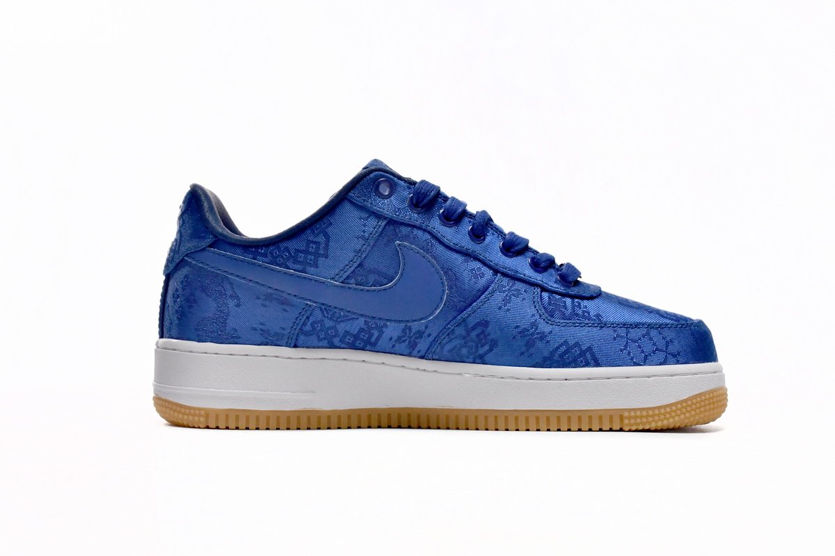CLOT x Nike Air Force 1 Low Premium Blue Silk CJ5290-400 - Image 3