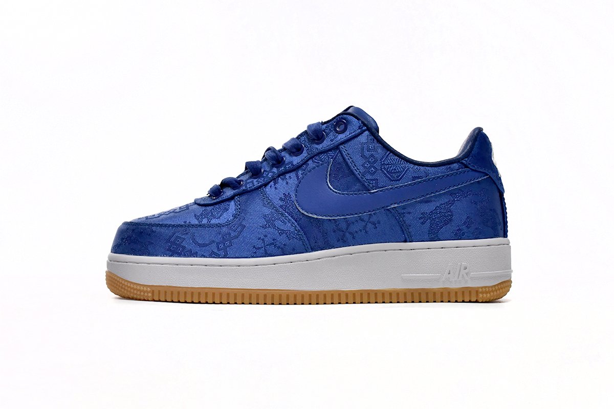 CLOT x Nike Air Force 1 Low Premium Blue Silk CJ5290-400 - Image 1