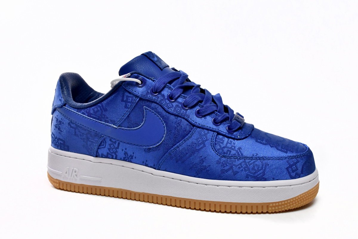 CLOT x Nike Air Force 1 Low Premium Blue Silk CJ5290-400 - Image 4