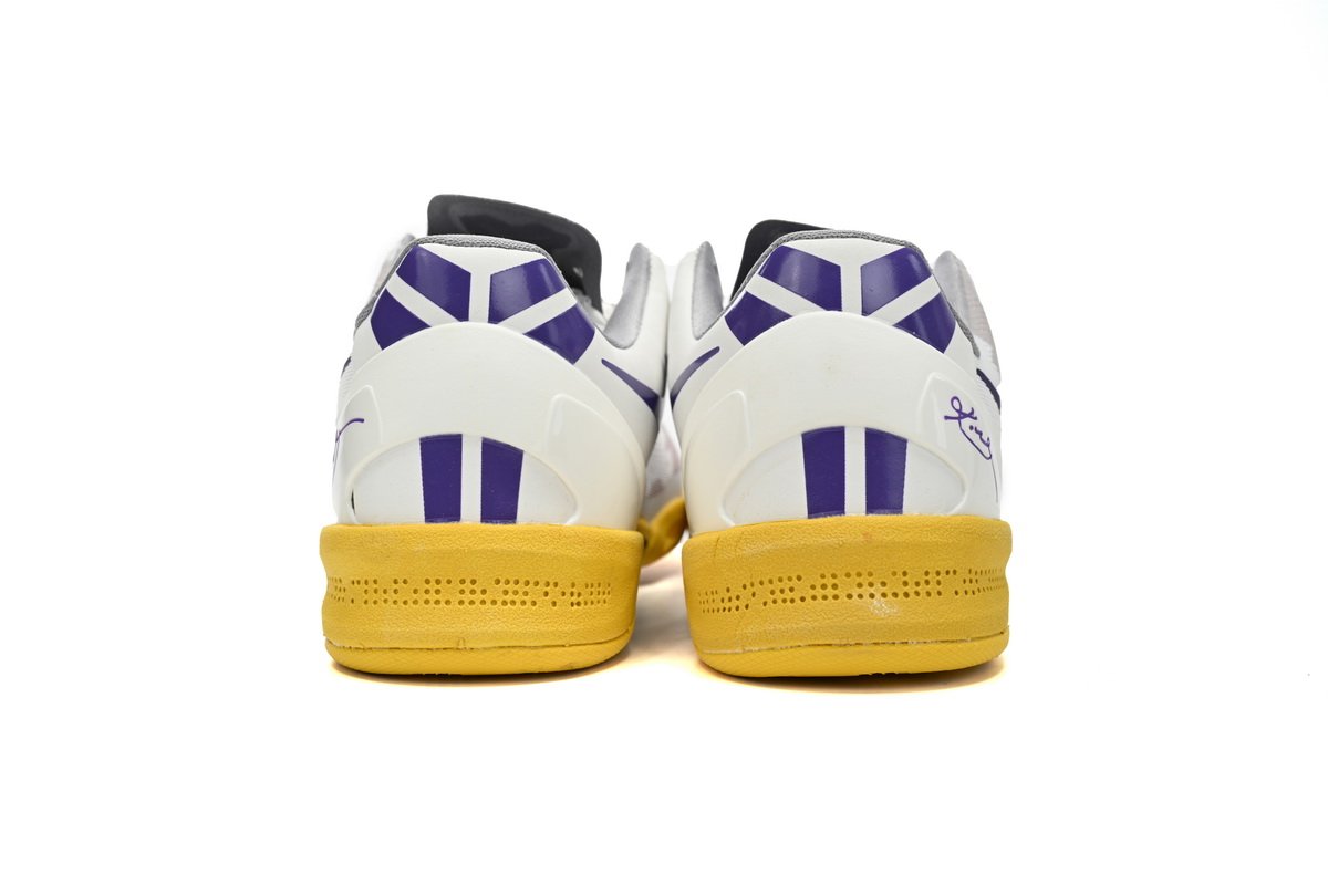 Nike Kobe 8 Low White/Purple-Yello 555035-101 - Image 6