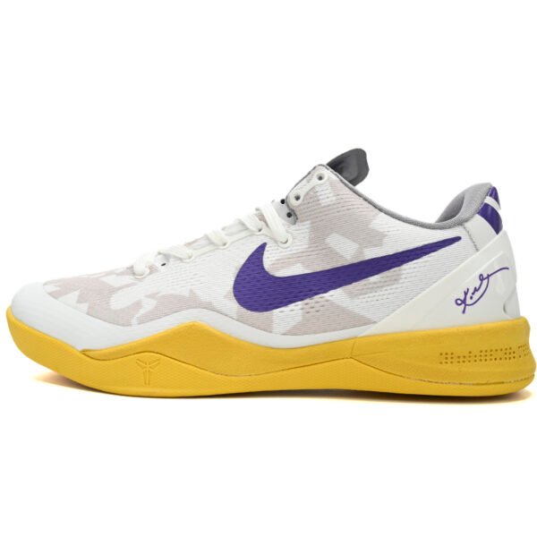 Nike Kobe 8 Low White/Purple-Yello 555035-101