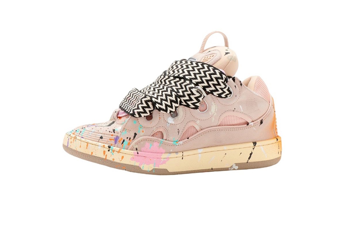 gallery_dept__x_lanvin_wmns_curb_light_sneakers__paint_drip___pale_pink__fw_skdk02_drgd_p22b5s0_1C03B936BE412 Gallery Dept. x Lanvin Wmns Curb Light Sneakers 'Paint Drip - Pale Pink' FW-SKDK02-DRGD-P22B5S0 - Image 1
