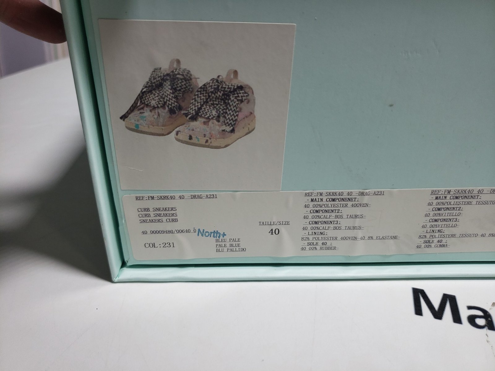Gallery Dept. x Lanvin Wmns Curb Light Sneakers 'Paint Drip - Pale Pink' FW-SKDK02-DRGD-P22B5S0 - Image 5
