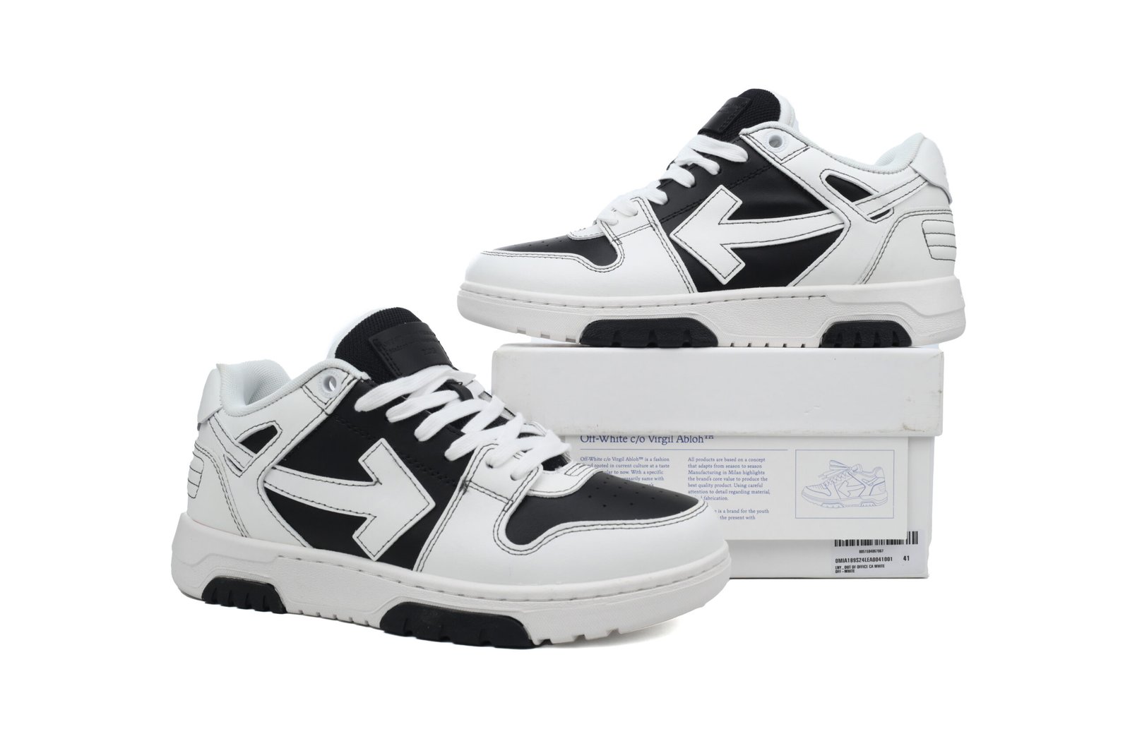 OFF-WHITE Out Of Office White White Gray Black OMIA189S 24LEA004 1001 - Image 3
