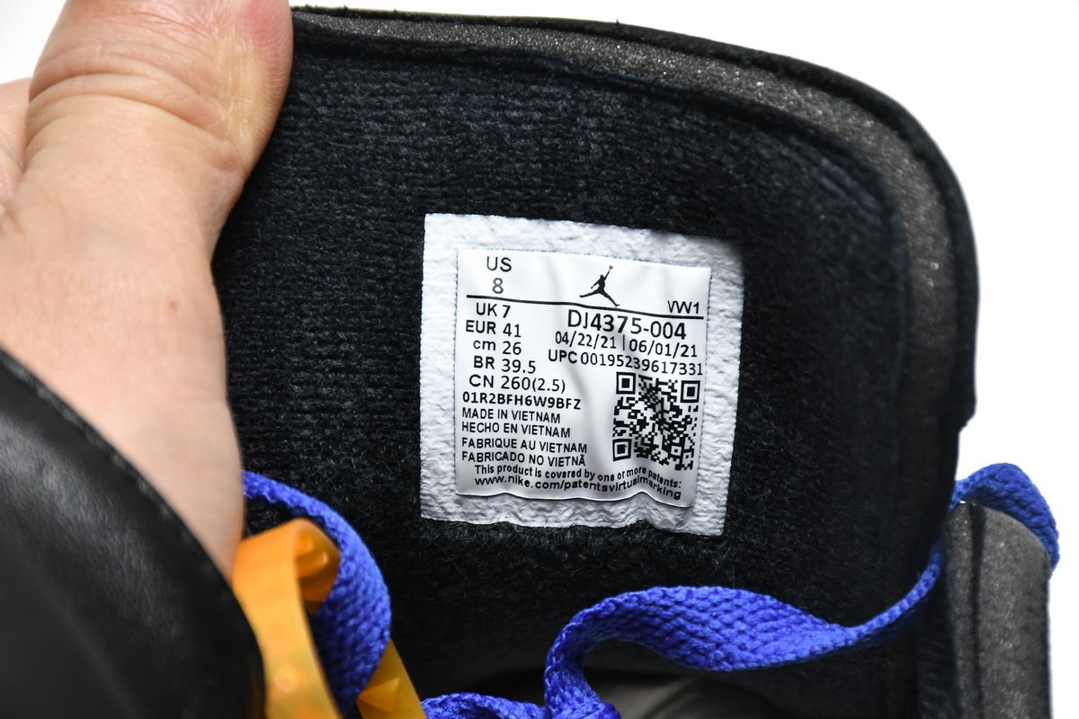 Off White x Air Jordan 2 Retro Low SP Black and Varsity Roy  DJ4375-004 - Image 8