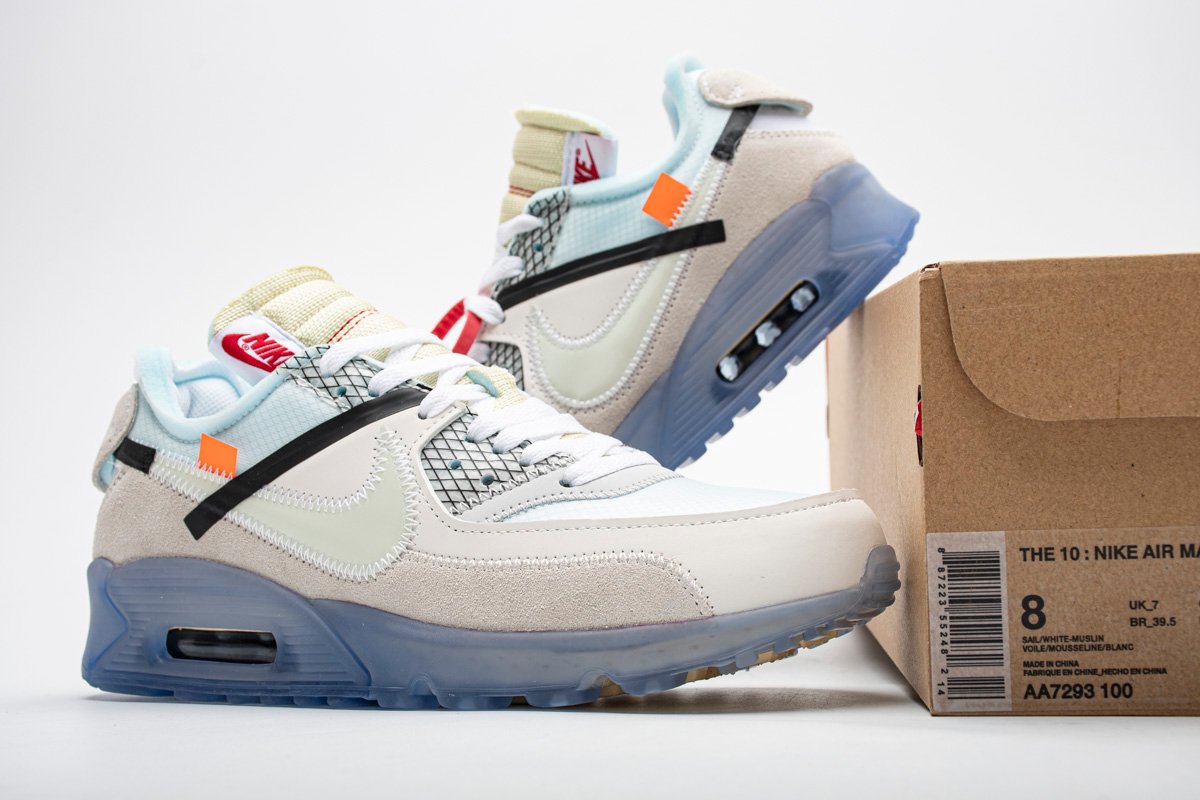 Off-White x Nike Air Max 90 “All White” AA7293-100 - Image 2