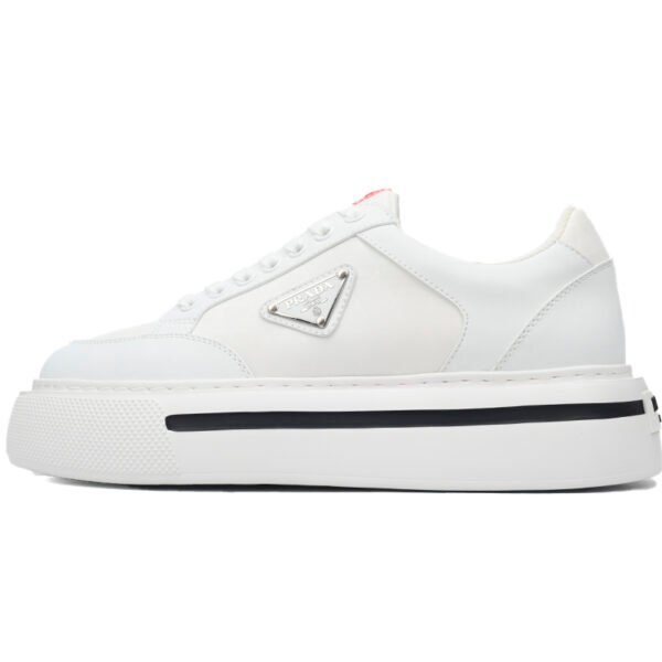 Prada Platform Sneakers White Plaid